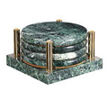 Penthouse Coaster Set - Green Marble (2 1/2"x4 3/4")